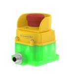 BGN E-Stop Push Button, Illuminated Green/Red, Flush Mount