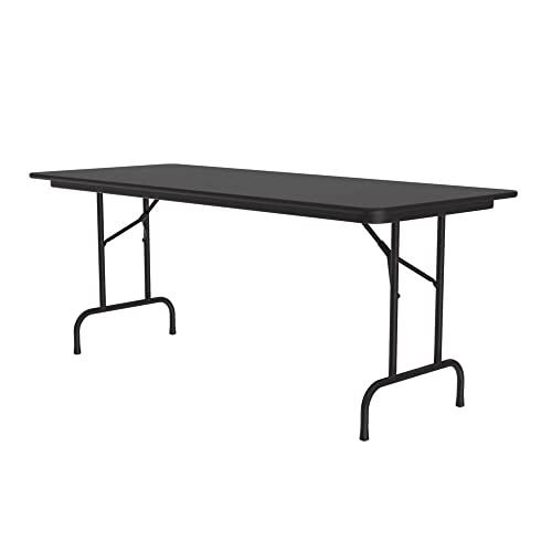 Correll Rectangular TFL Commercial Folding Table, 30"x96", Black Granite