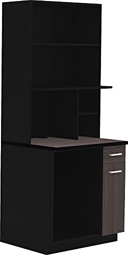 Safco Modular Hospitality Breakroom Base Cabinet, Asian Night Base/Black Top