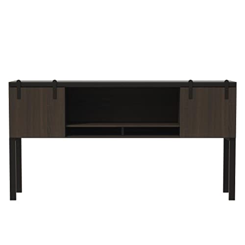 Safco Mirella 72" Hutch with Sliding Wood Doors
