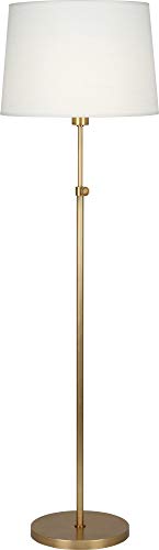 Robert Abbey 463 Lamps with Oyster Linen Shades, Aged Natural Brass Finish