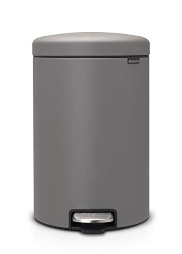 Brabantia Pedal Bin newIcon, 20 L, Mineral Concrete Grey