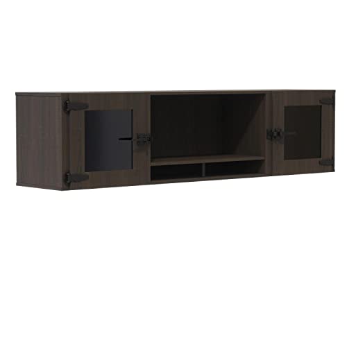 Safco Mirella 72" Wall-Mounted Hutch with Glass Doors