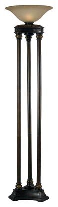 Kenroy Home 32066ORB Colossus 3 Pole Torchiere, 72"H,Oil Rubbed Bronze Finish w/Marble Finished Accent