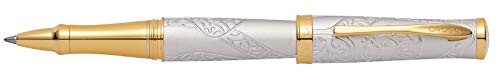 Cross Year of The Monkey Brushed Platinum and 23KT Gold Plate Rollerball Pen (AT0315-21)