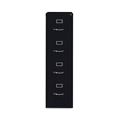 Hirsh Industries 4 Drawer Vertical Letter File Cabinet in Black