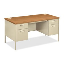 HON Metro Classic Kneespace Credenza - 60"x24"x29-1/2" - Harvest/Putty