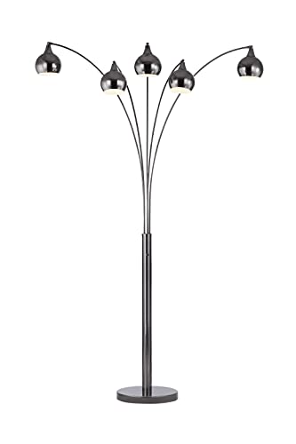 Artiva USA LED Arched Floor Lamp, Brushed Black Nickel - Amore 86" LED9656BSN