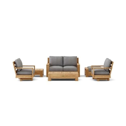 212 Main Madera Deep Seating Set - 6 Piece, Natural Smooth & Well Sanded