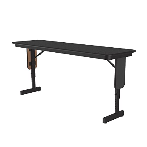 Correll Panel Leg Adj (HPL) Seminar Table, 18"x60", Black Granite by Correll