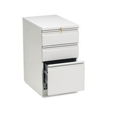 HON Brigade Mobile 3-Drawer File Pedestal - Light Gray Finish