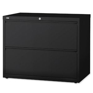 Lorell 2-Drawer Lateral File, 42 by 18-5/8 by 28-1/8-Inch, Black