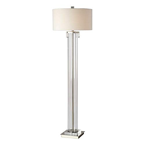 Uttermost Monette Clear Glass Column Floor Lamp