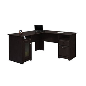 Scranton & Co 60" L Shaped Computer Desk in Espresso Oak