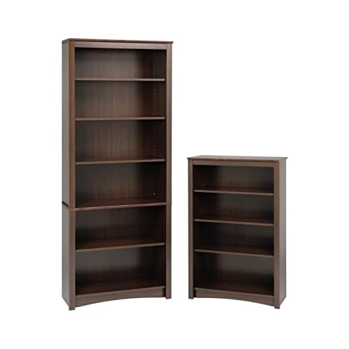Home Square 2-Piece Set Bookcase in Espresso