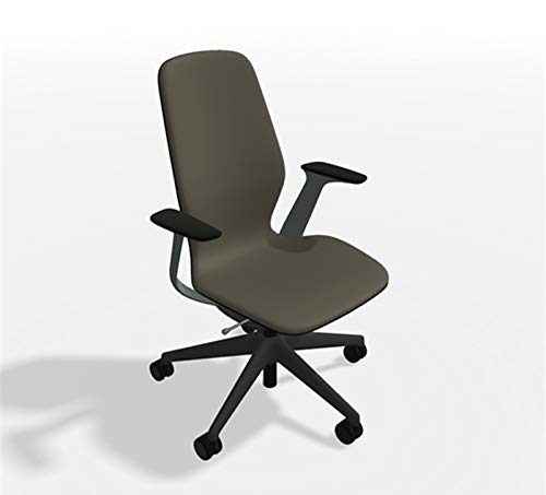 Steelcase SILQ Office Desk Chair - Merle Dark Frame, Cogent Connect Sailor Fabric 5S95 - Hard Floor Casters