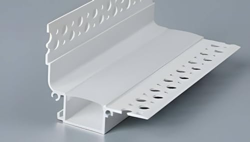 HISANDUK 16-Pack Plaster-in LED Aluminum Channel for Cabinet Kitchen Strip Lighting