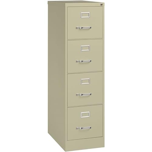 CommClad Cooper 25" 4-Drawer Metal Letter Width Vertical File Cabinet in Beige