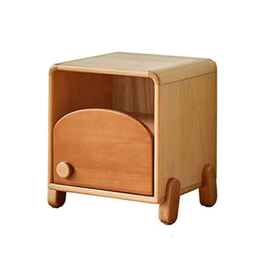 BinOxy Children's Night Stand Wood Bedside Table Cabinet