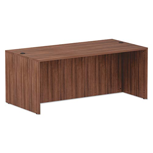 Alera Valencia Series Straight Front Desk Shell, 71 x 35.5 x 29.63, Mod Walnut