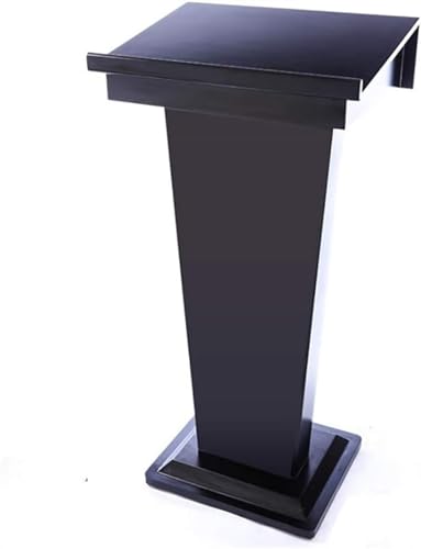 SMuCkS Wood Lectern Podium 118cm Curved Floor Standing (Red/White, 118x58x45cm)