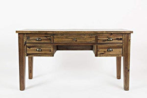 5-Drawer Desk in Oak Finish