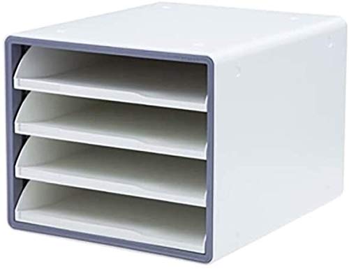 SHABOZ Plastic Office Storage Cabinet White 29×34×24CM