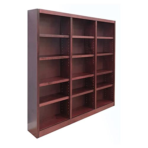 Bowery Hill Cherry 72" Tall Triple Wide Bookcase
