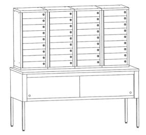 Charnstrom Office Security Mail Station 36 Doors with 3 Lock Options (P608P)