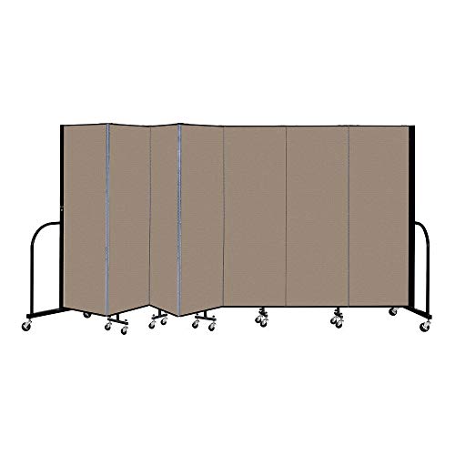 Norwood Commercial Furniture Freestanding Portable Partitions - 7 Panels (6' H x 13' 1" L), NOR-P607-CM - Tan