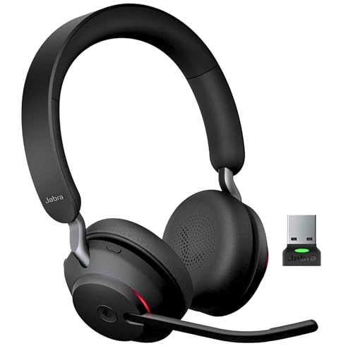 Global Teck Worldwide Jabra Evolve2 65 Wireless Headset USB Stereo MS with Bluetooth Dongle