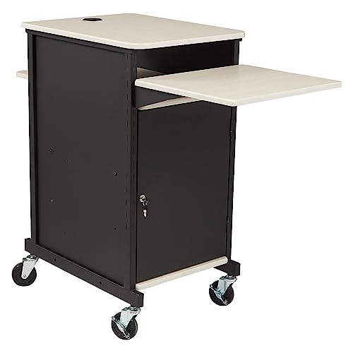 Oklahoma Sound PRC-400 Jumbo Presentation Cart, Ivory Woodgrain, 33"x21"x40
