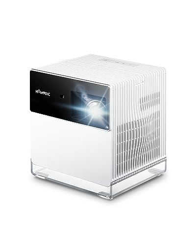 NOMVDIC 4K Short Throw Projector with H/K Speaker & 180" Screen