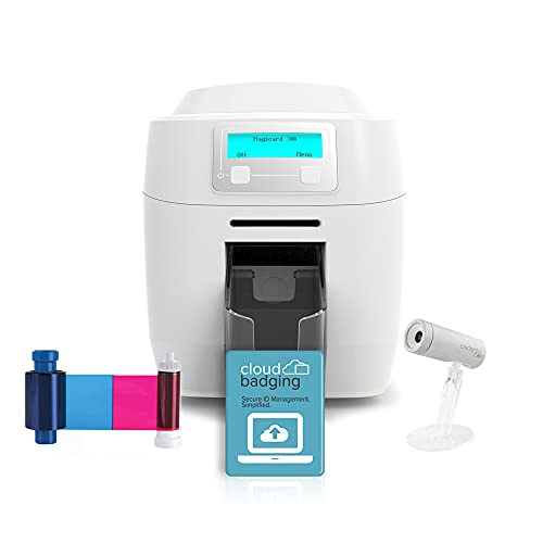 ID Zone Magicard 300 ID Card Printer Bundle (Dual-Sided, Printer + Ribbon + Camera)