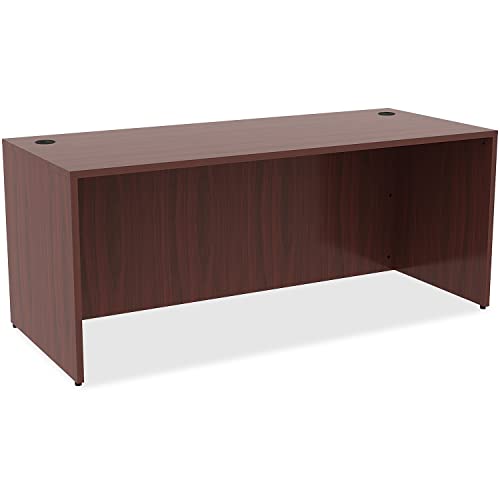 Lorell Rectangular Laminate Desk, 72"x30"x29-1/2", Mahogany
