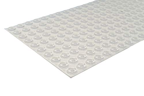 Bumper Specialties, Inc. Recessed Rubber Door Stoppers/Wall Protectors .500" x .140" - 5,000 pcs/Box - BS18 Clear