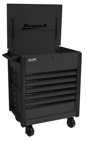 Homak 7 Drawer Tool Cart - 35" RS Pro Series (Black) BK06035247