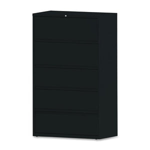 Lorell LLR43517 Receding Lateral File with Roll Out Sleeves, Black