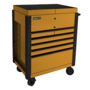 Homack MFG Drawer Slide Top Service Cart, Orange