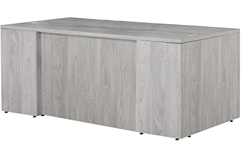OFD Ultra Premium Break Front Straight Desk Shell 72 x 36, Grey Oak - UP101SF-GO