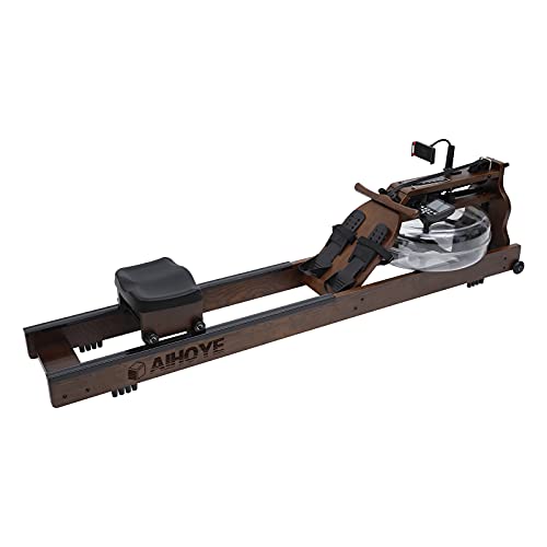 Water Rowing Machine with 4.5”LCD Monitor,Ash Wood Water Rowing Machine for Gym or Home, Professional Aerobic Exercise,Training Equipment That Can Track Time Distance and Calories (Ash)