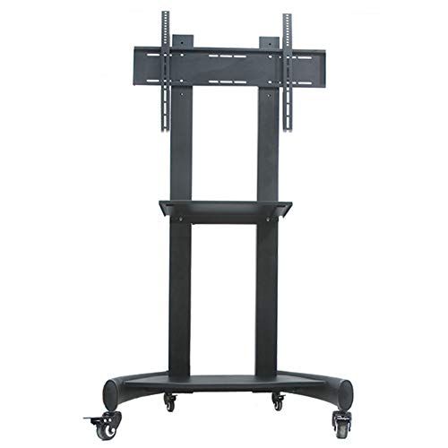 YokIma TV Stand Mobile Trolley for 32-75 Inch Screens, Height Adjustable Rolling Cart with Mount and Locking Wheels