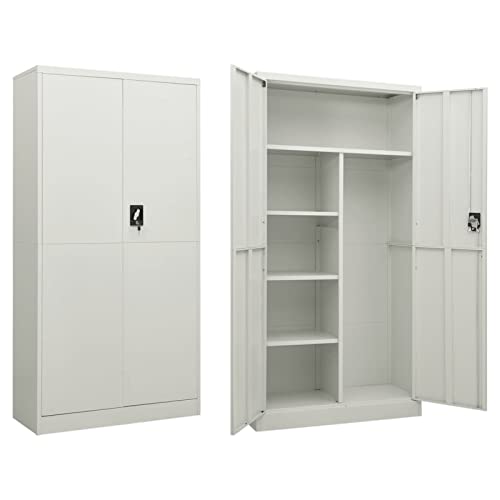 GaRcan Locker Cabinet Light Grey 90x40x180 cm Steel