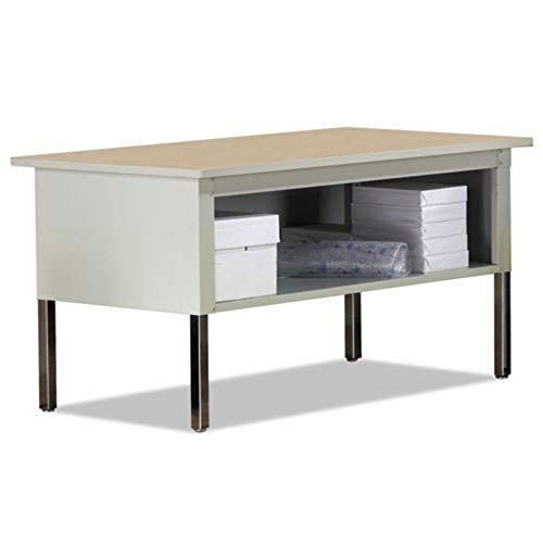 Mayline Group Mailflow-to-Go Mailroom System Table 60w x 30d x 36h Pebble Gray
