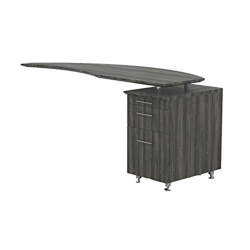 Safco Mayline Medina 63" Right Return Desk Extension, Gray Steel Laminate