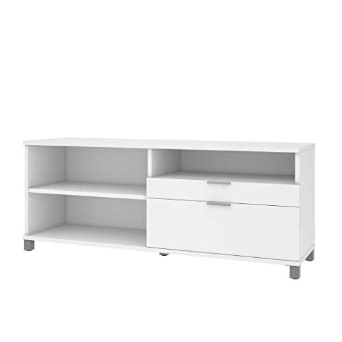 Bestar Pro-Linea White Credenza with 2 Drawers - Standard