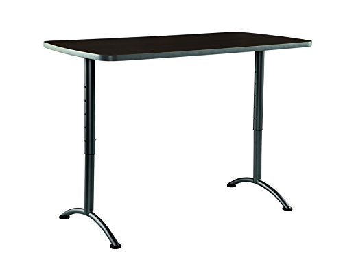 Iceberg Adjustable Height Conference Table 30" x 60" - Walnut/Gray Leg