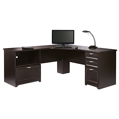 Realspace® L-Shape Corner Desk, Espresso