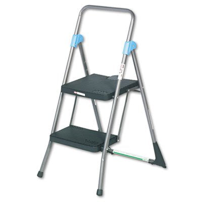 CoscoProducts Commercial 2-Step Folding Stool, 300lb Cap, Gray, 5-Pack