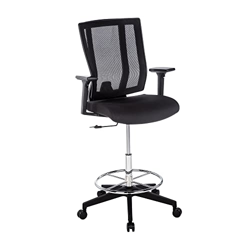 Vari Drafting Chair (VariDesk) - Tall Adjustable Office Chair with Footrest & Rolling Casters - Black